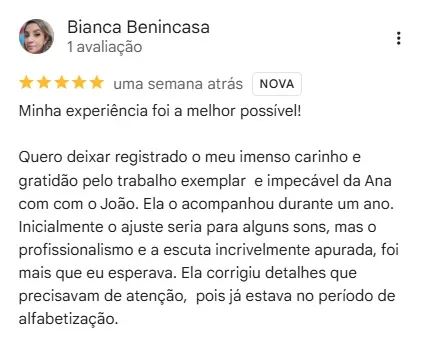Avaliação de Bianca Benincasa